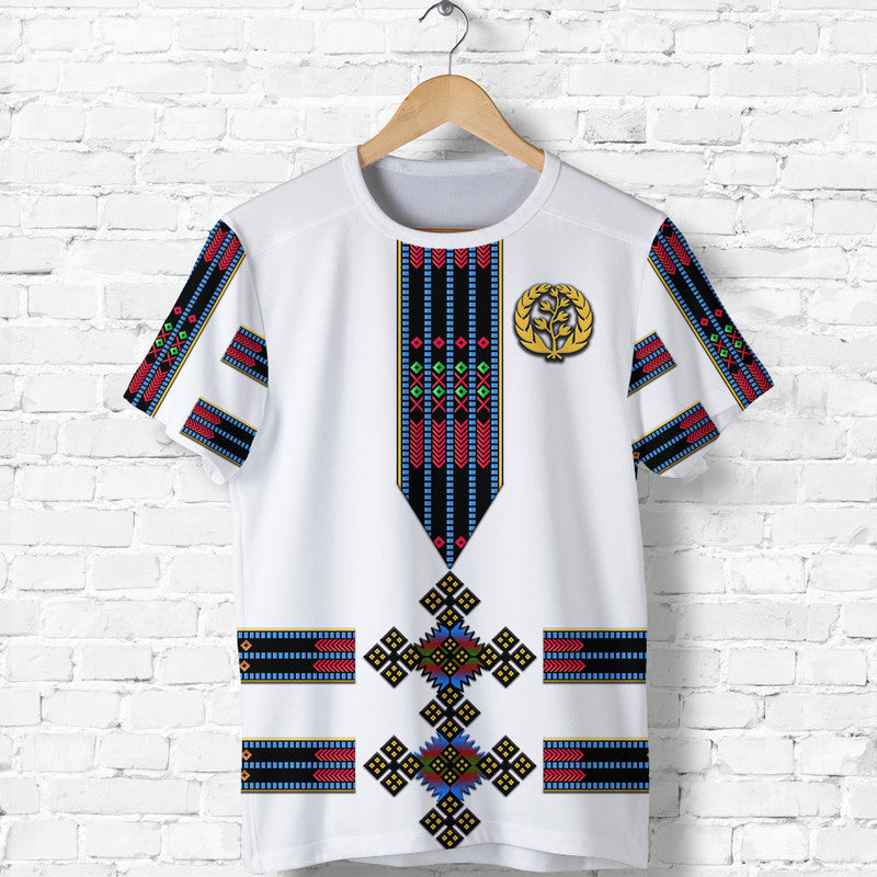 Custom Eritrea T Shirt Fancy Tibeb Vibes NO.1 Ver Flag Style LT8 - Wonder Print Shop