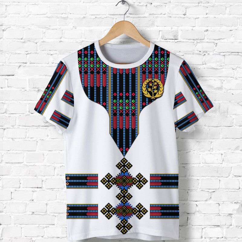 Eritrea T Shirt Fancy Tibeb Vibes Flag Style LT8 - Wonder Print Shop