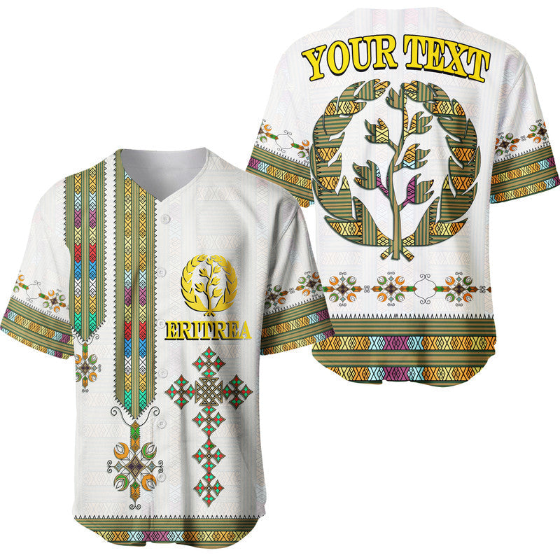 (Custom Personalised) Eritrea Baseball Jersey Flag Of Eritrean Tibeb Style LT9 - Wonder Print Shop