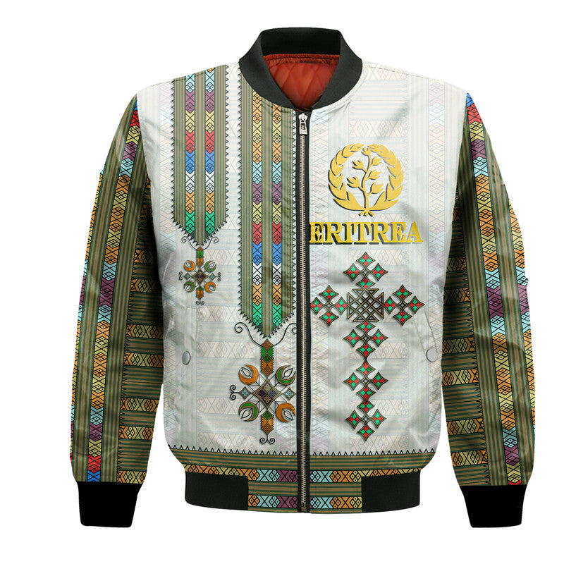 Eritrea Bomber Jacket Flag Of Eritrean Tibeb Style LT9 - Wonder Print Shop