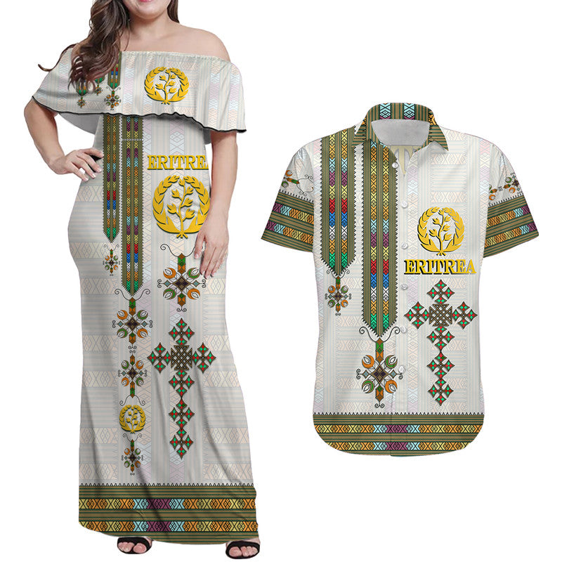 Eritrea Matching Hawaiian Shirt And Dress Flag Of Eritrean Tibeb Style LT9 - Wonder Print Shop