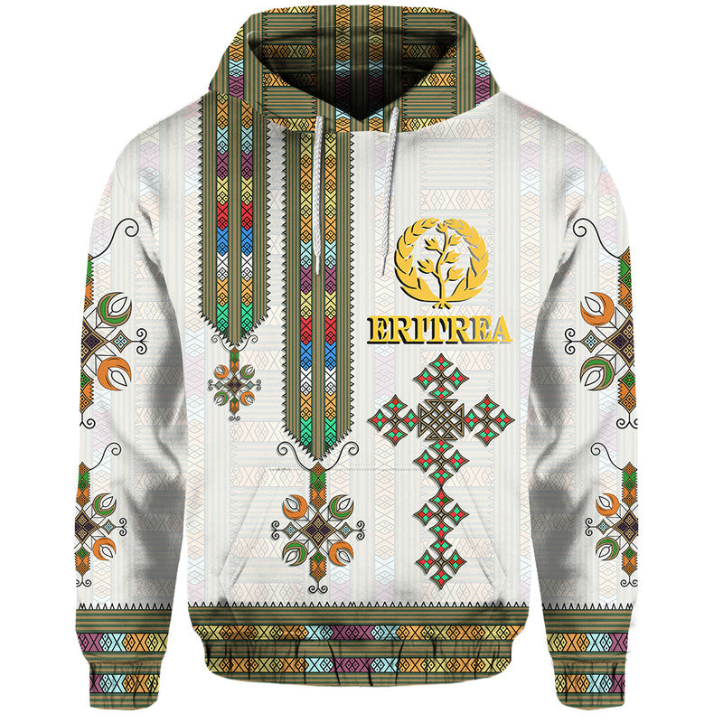 Custom Eritrea Hoodie Flag Of Eritrean Tibeb Style - Wonder Print Shop