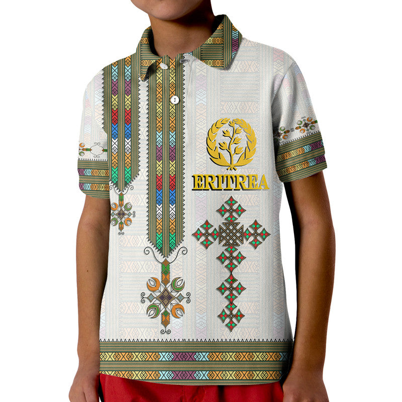 Custom Eritrea Polo Shirt Flag Of Eritrean Tibeb Style - Wonder Print Shop