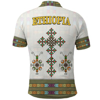 Ethiopia Polo Shirt Ethiopian Tibeb Pattern Style - Wonder Print Shop
