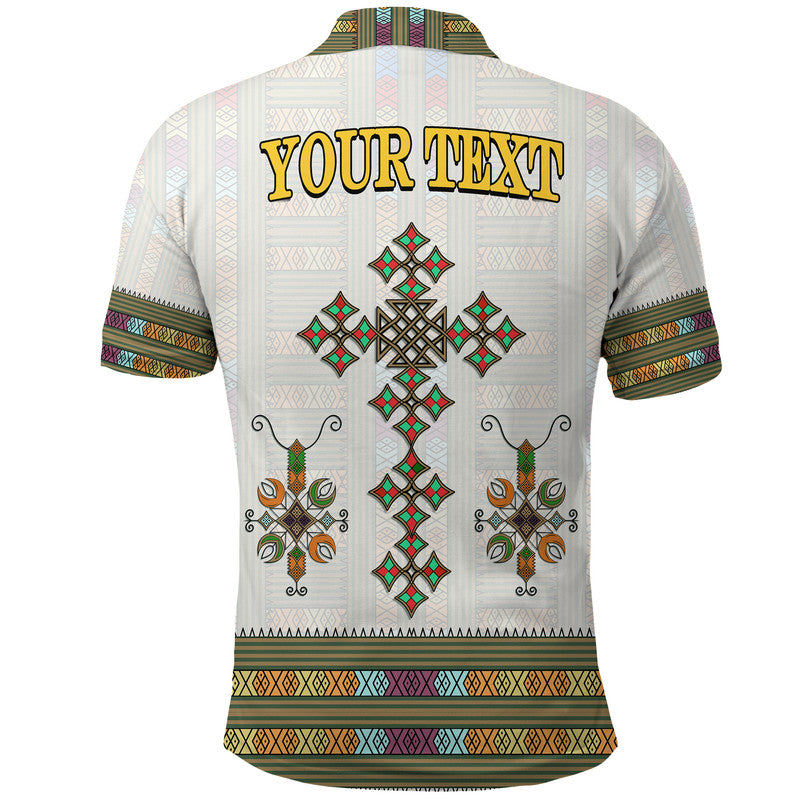 Custom Ethiopian Polo Shirt Ethiopia Tibeb Pattern Style - Wonder Print Shop