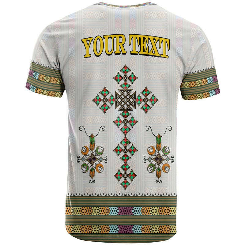 Custom Ethiopia T Shirt Ethiopian Tibeb Pattern Style - Wonder Print Shop