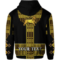 Custom Ethiopia Hoodie Ethiopian Lion Of Judah Tibeb Vibes Black LT8 - Wonder Print Shop