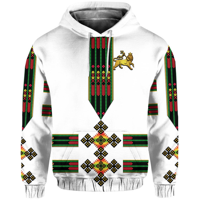(JAH BLESS) Ethiopia Hoodie Ethiopian Lion Of Judah Tibeb Vibes NO.1 Ver Flag Style LT8 - Wonder Print Shop
