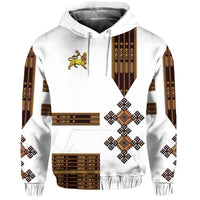 Custom Ethiopia Hoodie Ethiopian Lion Of Judah Simple Tibeb Style White LT8 - Wonder Print Shop