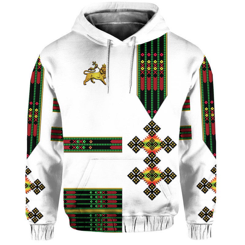 Custom Ethiopia Hoodie Ethiopian Lion Of Judah Simple Tibeb Style Flag Style LT8 - Wonder Print Shop