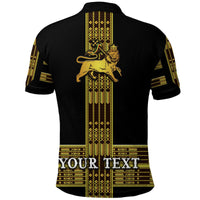 Custom Ethiopia Polo Shirt Ethiopian Lion Of Judah Tibeb Vibes NO.1 Ver Black LT8 - Wonder Print Shop