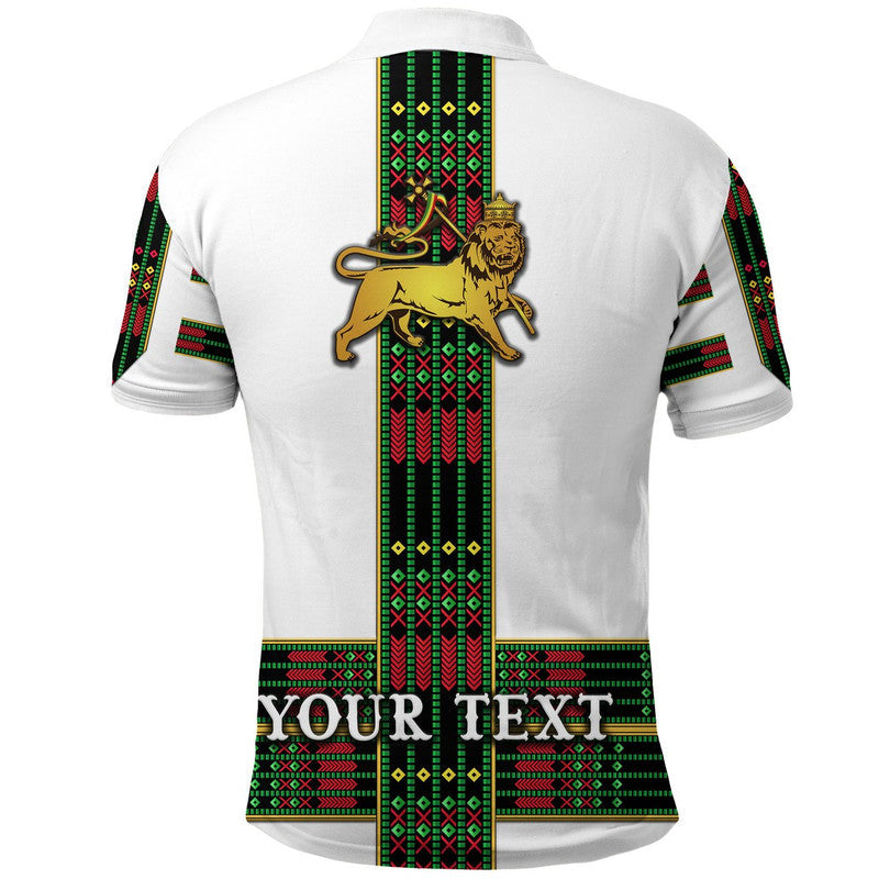 Custom Ethiopia Polo Shirt Ethiopian Lion Of Judah Simple Tibeb Style Flag Style LT8 - Wonder Print Shop