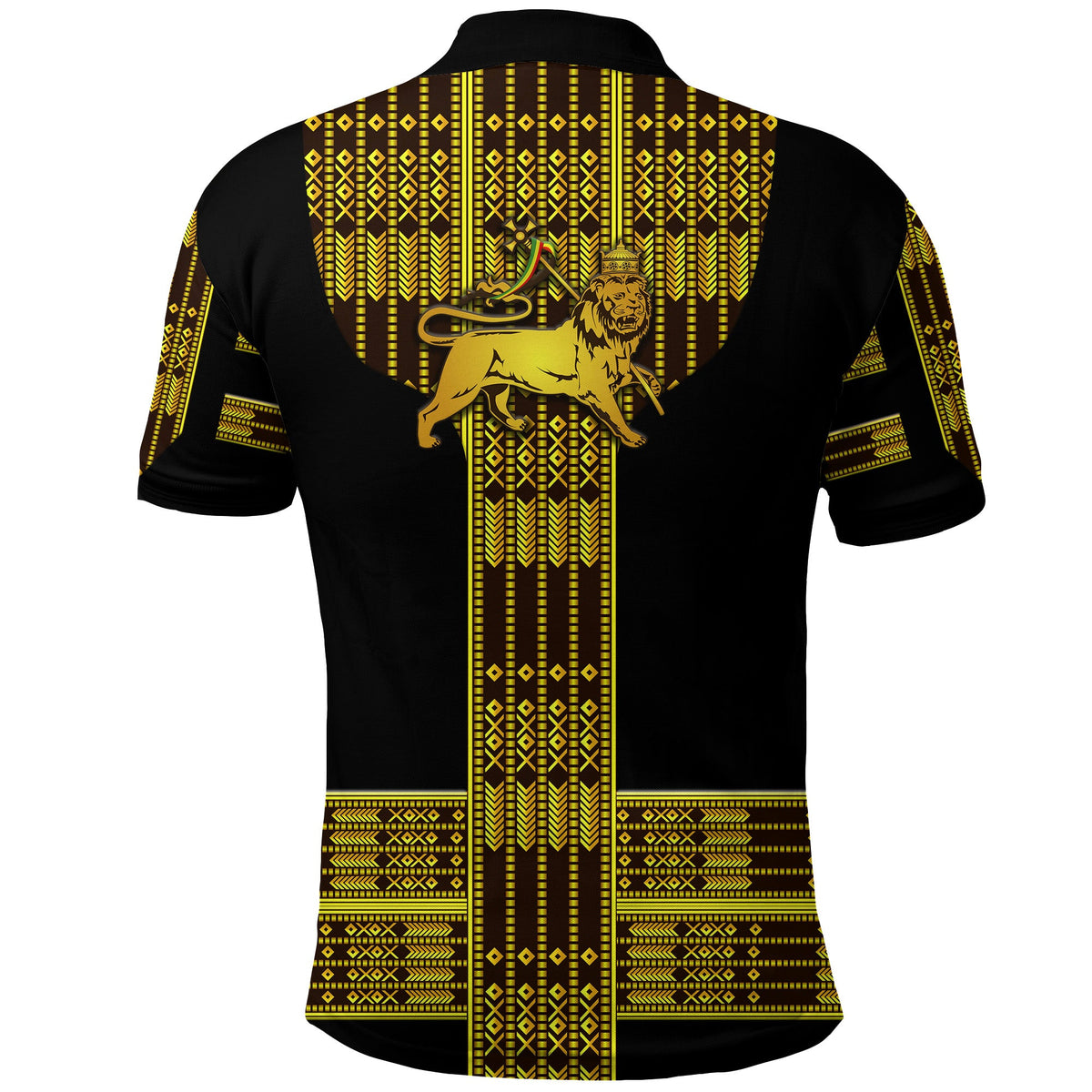 Ethiopia Polo Shirt Ethiopian Lion Of Judah Tibeb Vibes Black LT8 - Wonder Print Shop