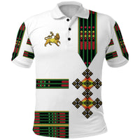 Ethiopia Polo Shirt Ethiopian Lion Of Judah Simple Tibeb Style Flag Style LT8 - Wonder Print Shop