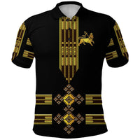 Ethiopia Polo Shirt Ethiopian Lion Of Judah Tibeb Vibes NO.1 Ver Black LT8 - Wonder Print Shop