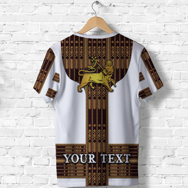 Custom Ethiopia T Shirt Ethiopian Lion Of Judah Tibeb Vibes White LT8 - Wonder Print Shop