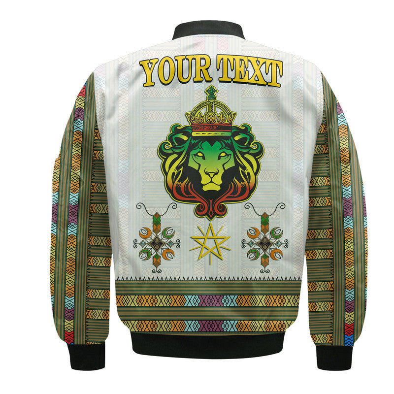 (Custom Personalised) Ethiopia Bomber Jacket Ethiopian Lion Of Judah Tibeb Style LT9 - Wonder Print Shop