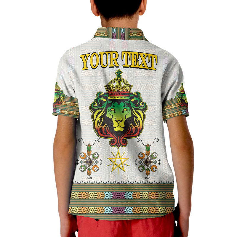 Custom Ethiopia Polo Shirt Ethiopian Lion Of Judah Tibeb Style - Wonder Print Shop