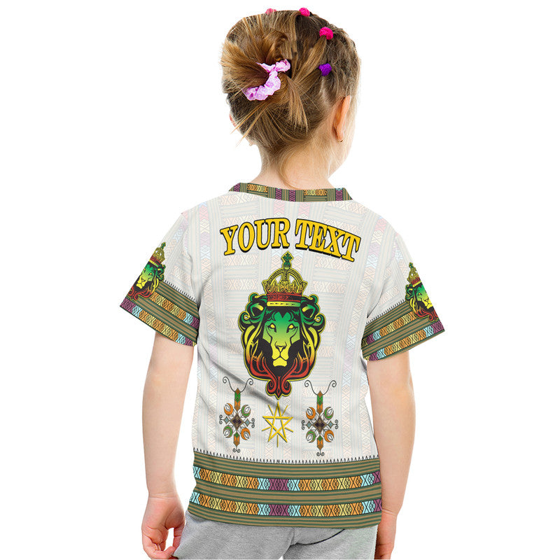Custom Ethiopia T Shirt Ethiopian Lion Of Judah Tibeb Style - Wonder Print Shop