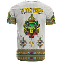 Custom Ethiopia T Shirt Ethiopian Lion Of Judah Tibeb Style - Wonder Print Shop