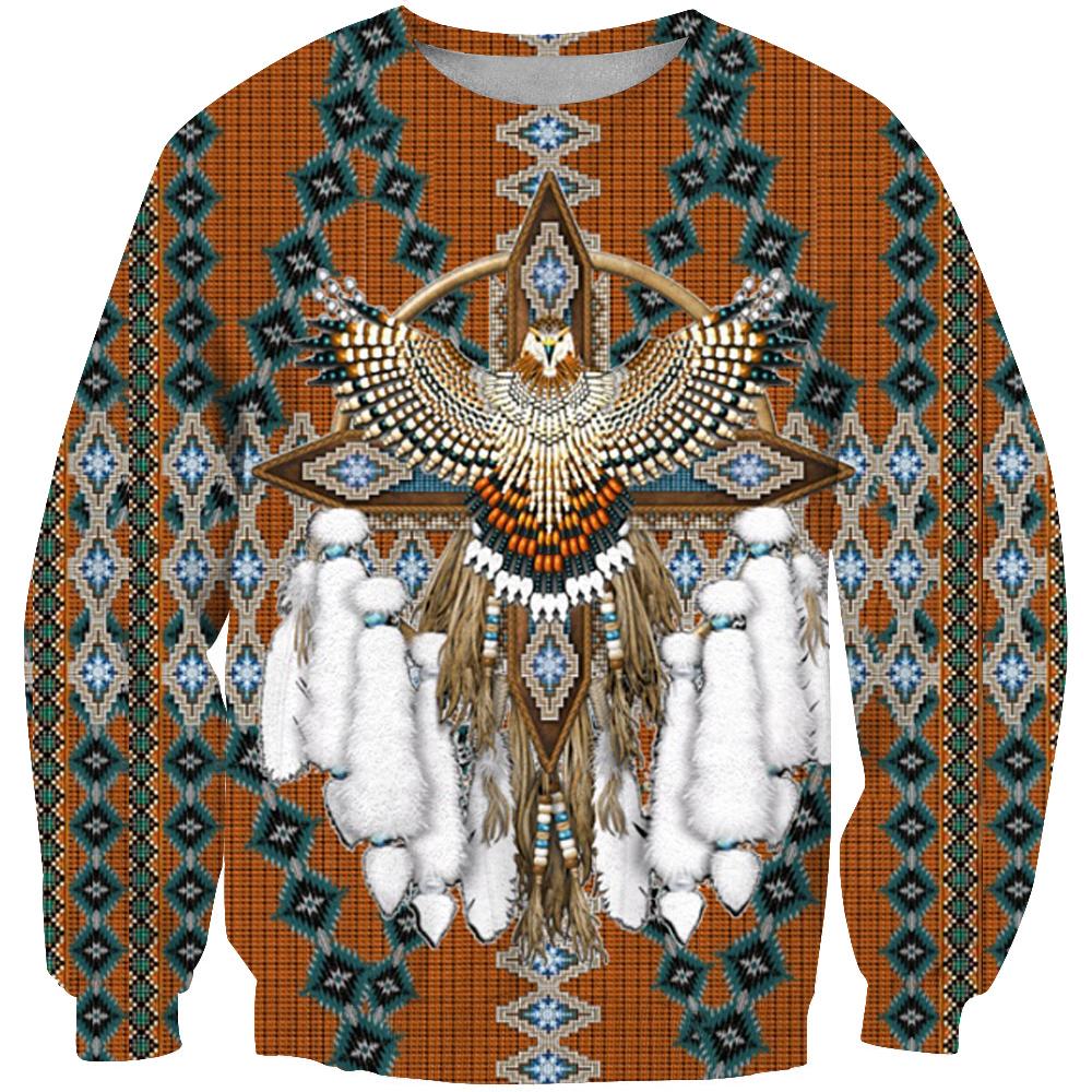 King Owl Tribe Symbol Native American Design 3D Sweatshirt LT10 - Wonder Print Shop