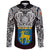 Viking Long Sleeve Button Shirt Aland Viking Symbol RLT12 - Wonder Print Shop