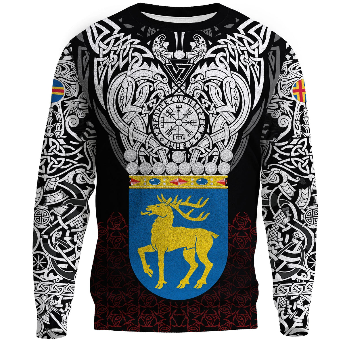 Viking Sweatshirt - Aland Viking Symbol RLT12 - Wonder Print Shop