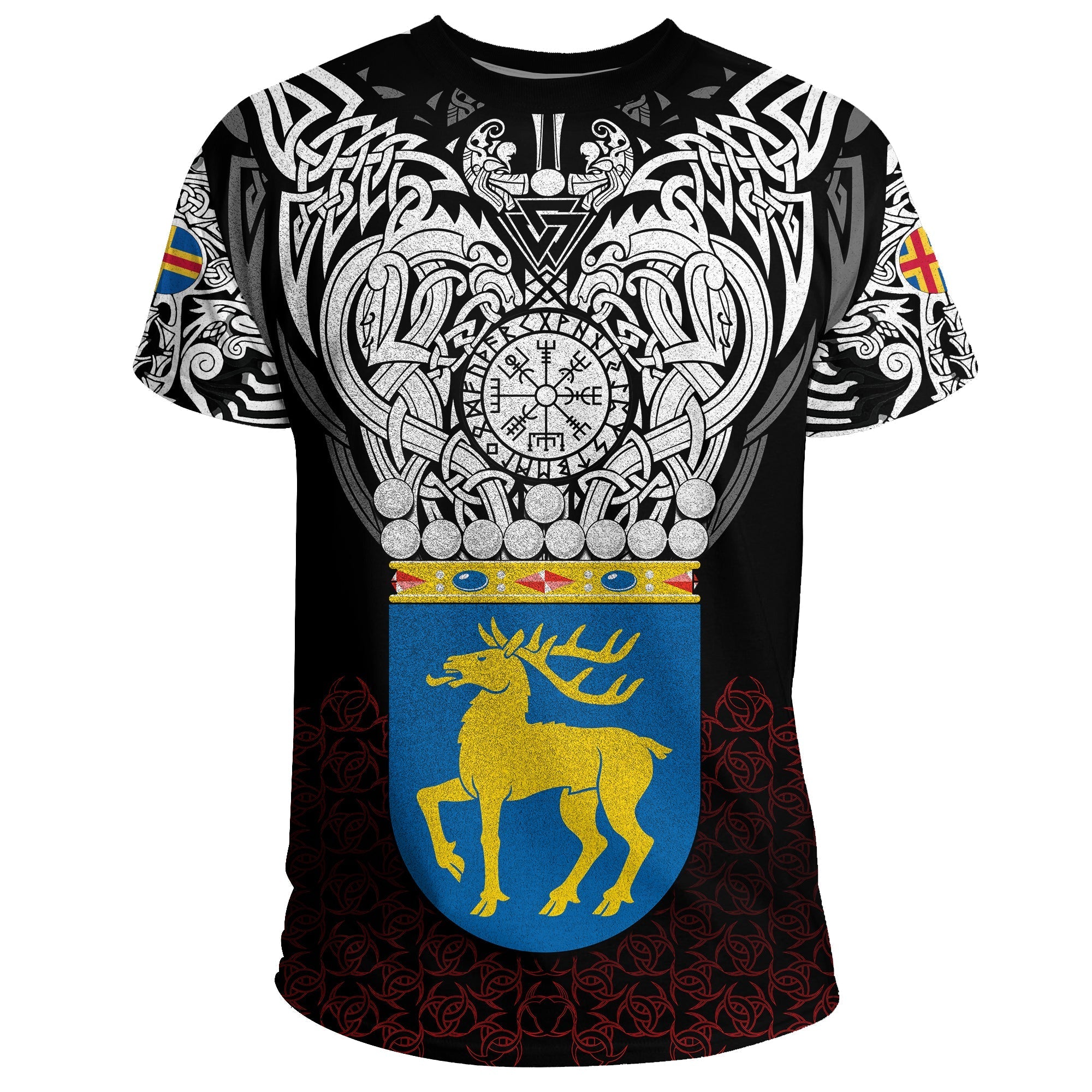 Viking T Shirt Aland Viking Symbol RLT12 - Wonder Print Shop
