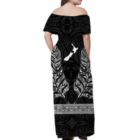 custom-personalised-new-zealand-silver-fern-off-shoulder-long-dress-maori-pattern-black
