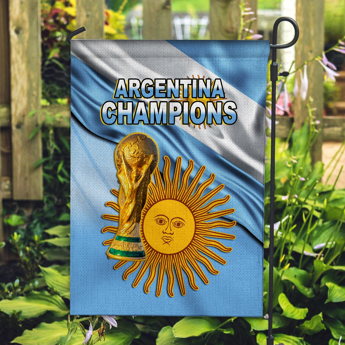 Argentina Football Flag Vamos La Albiceleste Champions World Cup Vibe Flag Ver.02 LT13 - Wonder Print Shop