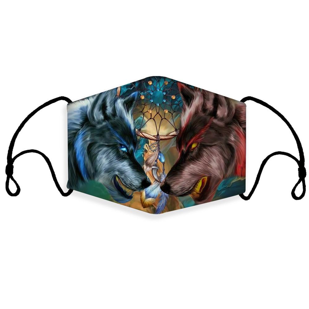 native-american-yellow-and-blue-wolves-3d-mask-with-1-filter