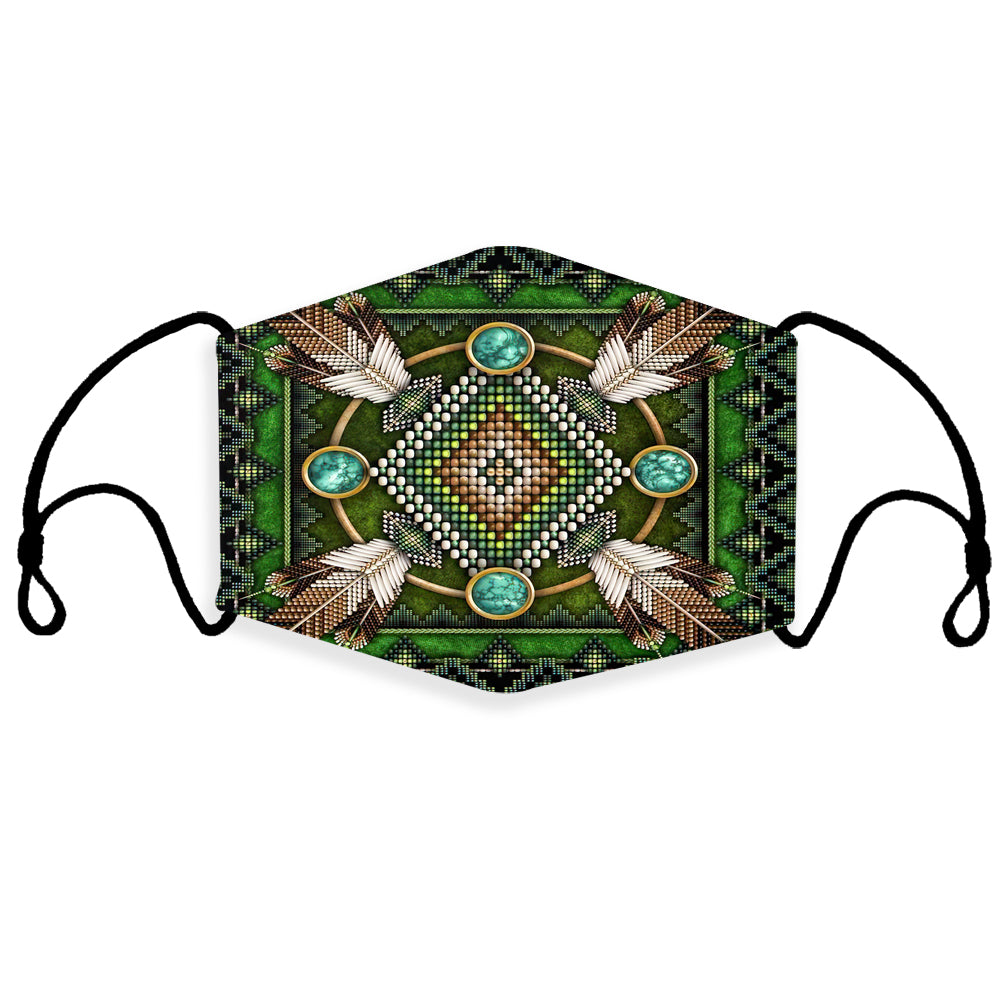 native-american-naumaddic-arts-green-3d-mask-with-1-filter