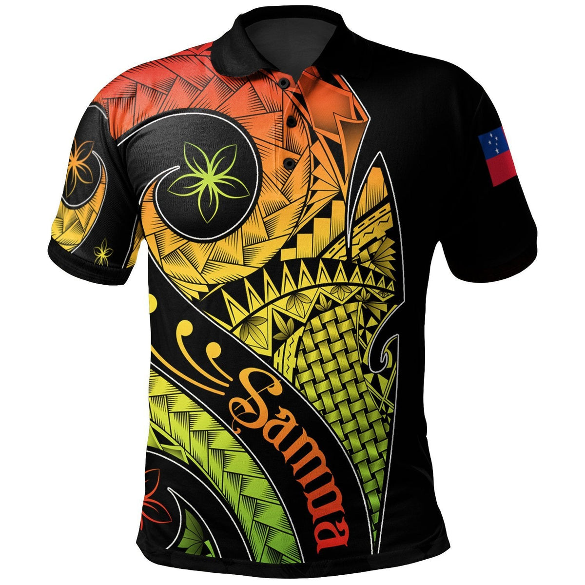 Samoa Polo Shirt Samoa Polynesian Decorative Patterns - Wonder Print Shop