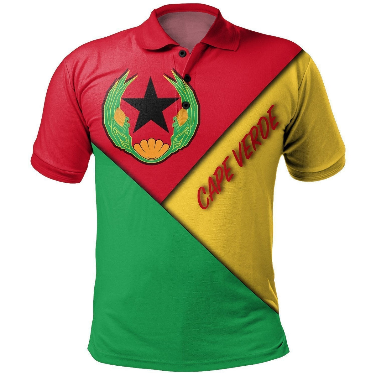 Cape Verde Polo Shirt Prior National Flag Of Cape Verde (1975 1992) - Wonder Print Shop