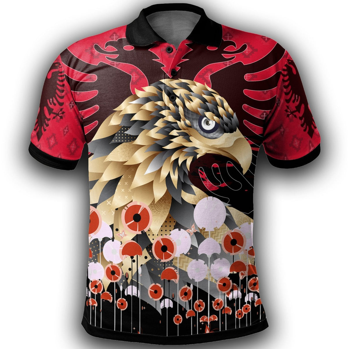 Happy Albania Polo Shirt Independence Day Albania Golden Eagle - Wonder Print Shop