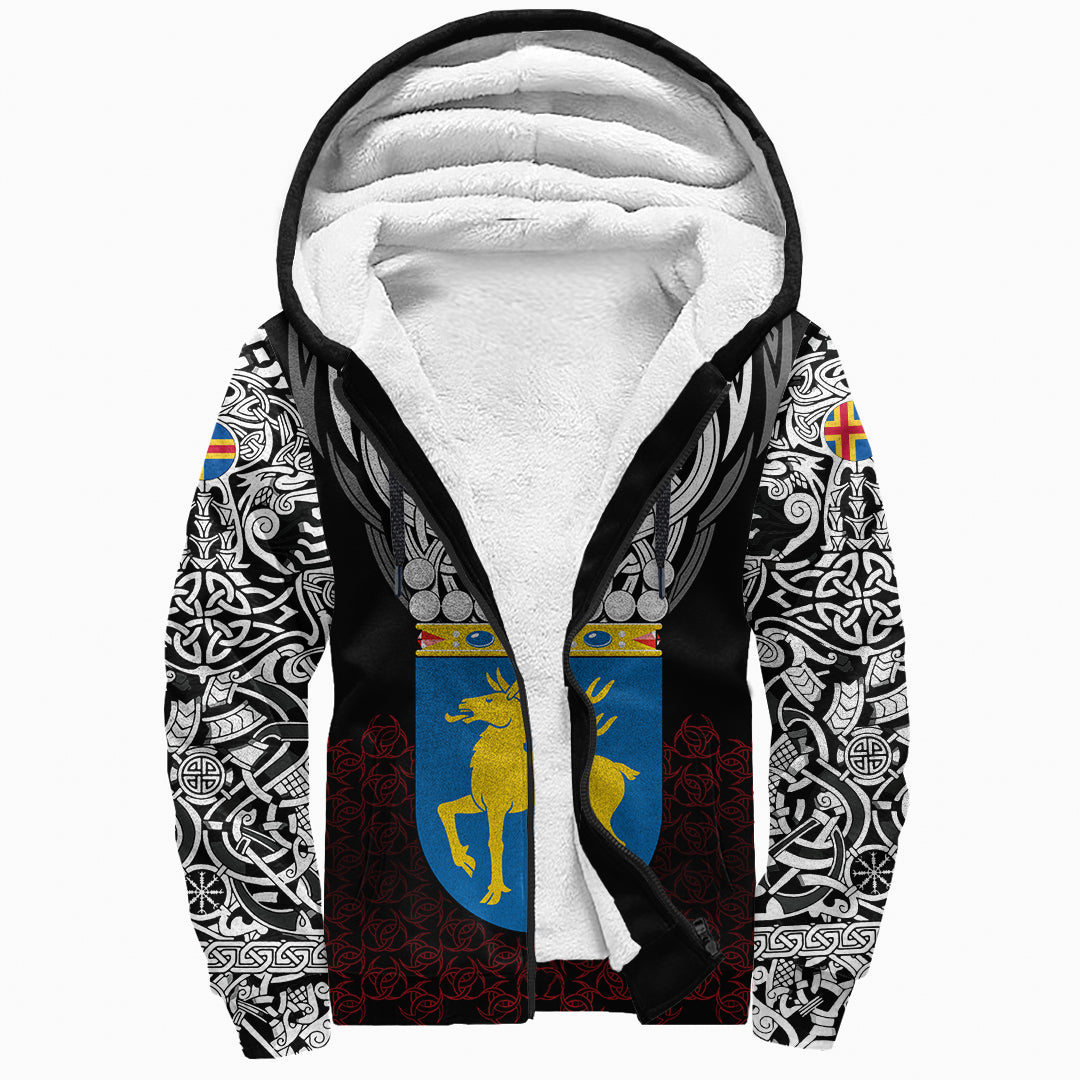 Viking Sherpa Hoodie - Denmark Viking Symbol RLT12 - Wonder Print Shop
