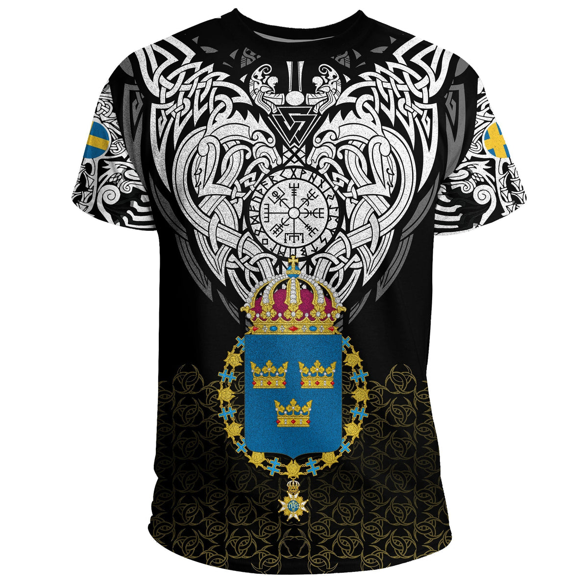Viking T Shirt Sweden Viking Symbol RLT12 - Wonder Print Shop