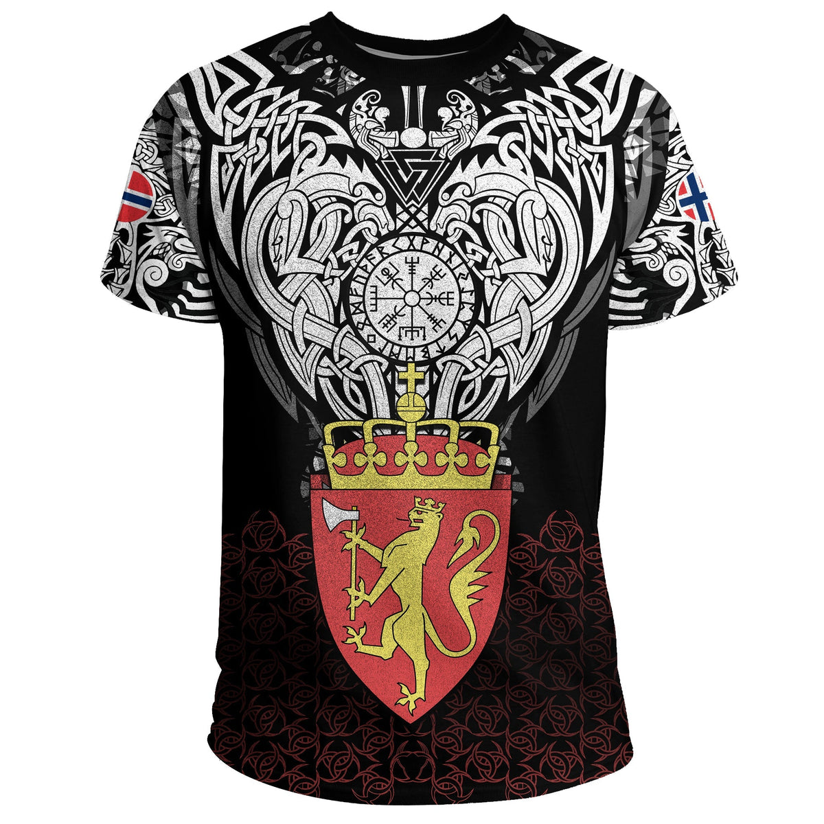 Viking T Shirt Norway Viking Symbol RLT12 - Wonder Print Shop