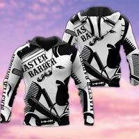 Barber Black And White Style Hoodie - Wonder Print Shop