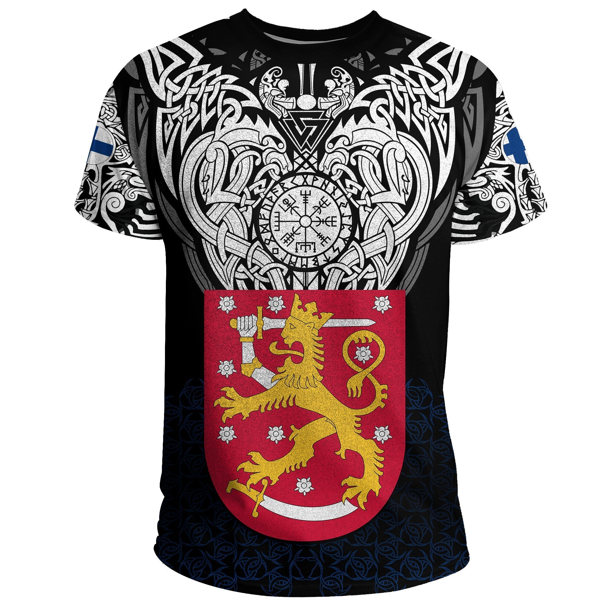 Viking T Shirt Finland Viking Symbol RLT12 - Wonder Print Shop