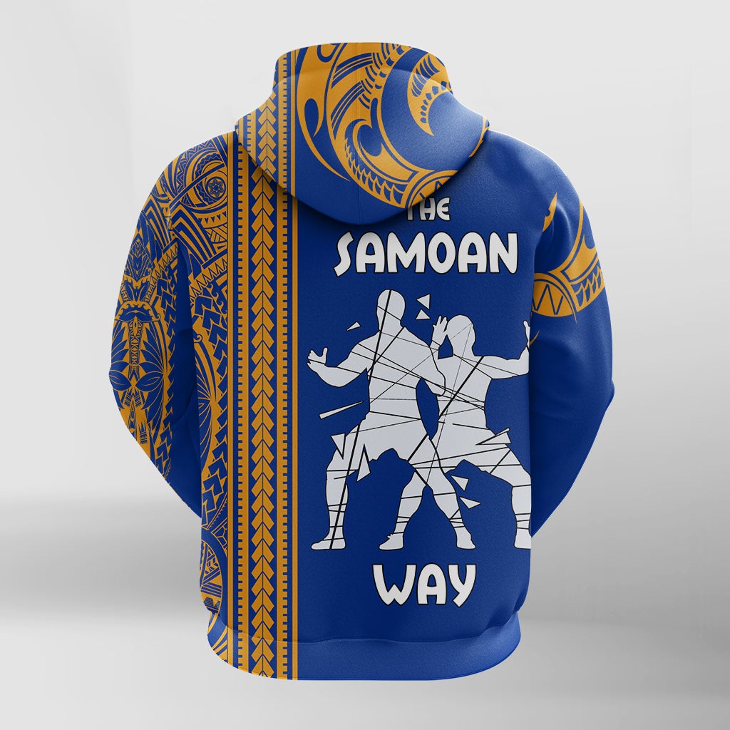 Faa Samoa The Samoan Way Siva Tau Blue Hoodie - Wonder Print Shop