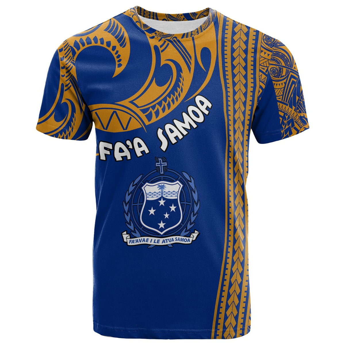 Faa Samoa The Samoan Way Siva Tau Blue T Shirt - Wonder Print Shop