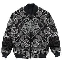 Viking Bomber Jacket Face With Two Axe with Bandana Paisley Style RLT12 - Wonder Print Shop