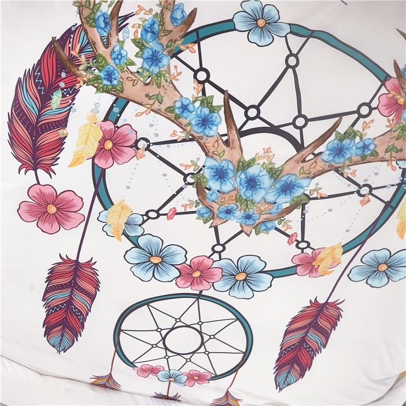 India Bohemia feather Dreamcatcher Native American Bedding Set LT10 - Wonder Print Shop