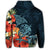 Hawaii Turtle Hoodie Shark Manta Ray Hibiscus Plumeria (Zip Up) - Wonder Print Shop