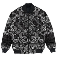 Viking Bomber Jacket Fenrir Wolf with Bandana Paisley Style RLT12 - Wonder Print Shop