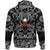 Viking Hoodie Fighting Axes Raven Skull Fantasy Warrior Inscription Hero with Bandana Paisley Style RLT12 - Wonder Print Shop