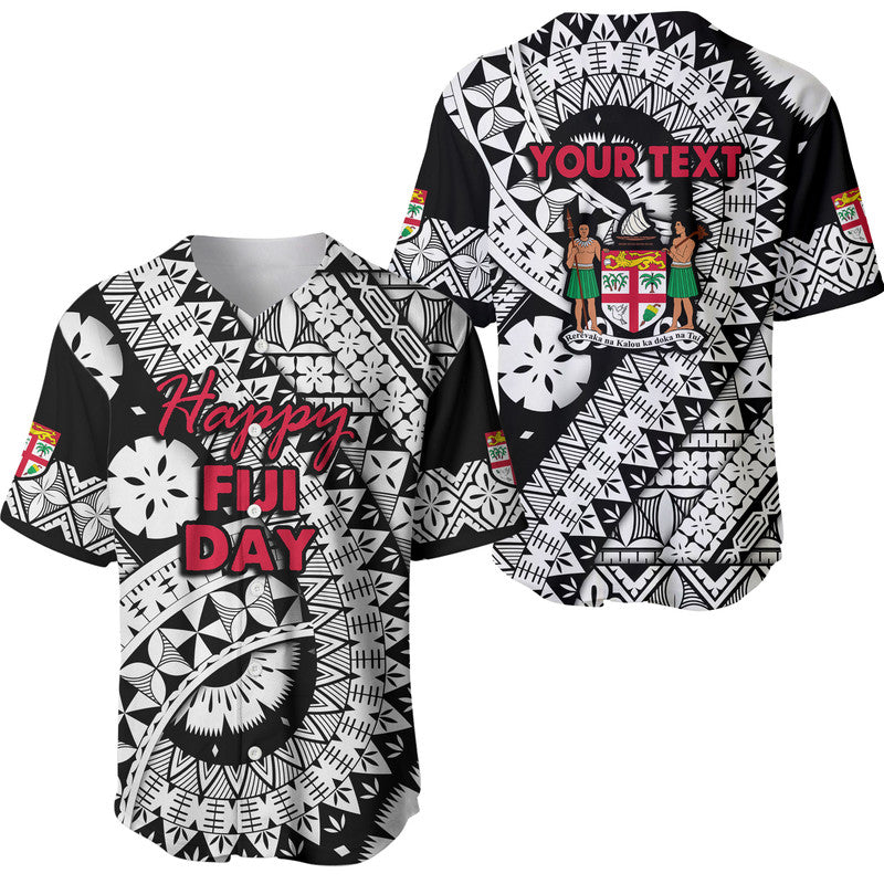 Custom Personalised Fiji Day Baseball Jersey Masi Kesa Black Style LT9 - Wonder Print Shop