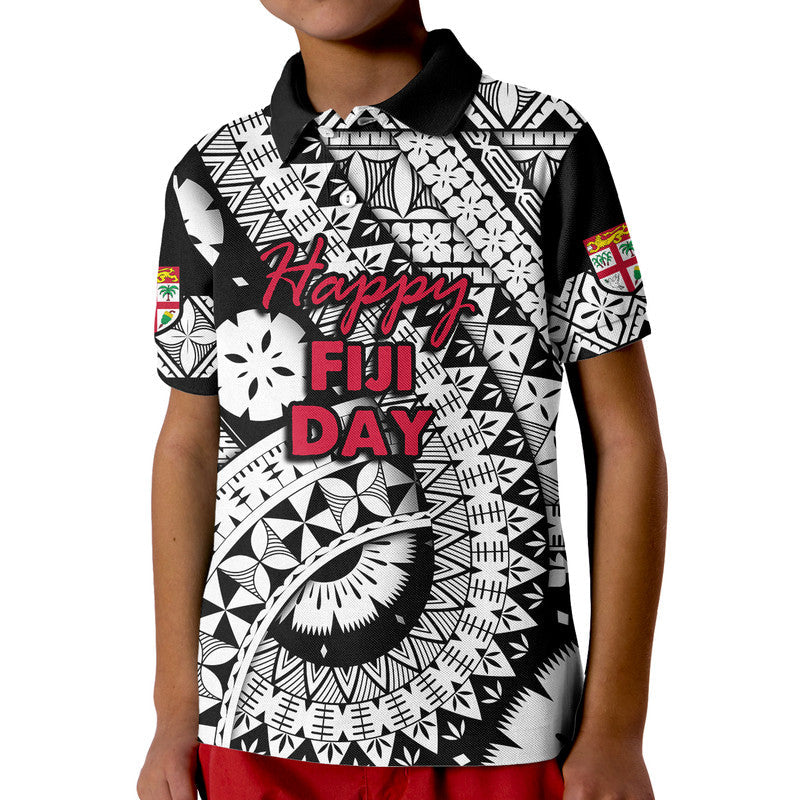 Fiji Day Polo Shirt Masi Kesa Black Style - Wonder Print Shop
