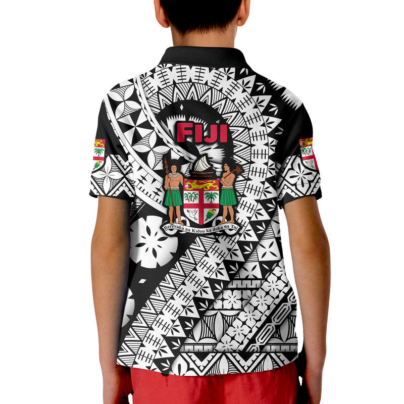 Fiji Day Polo Shirt Masi Kesa Black Style - Wonder Print Shop